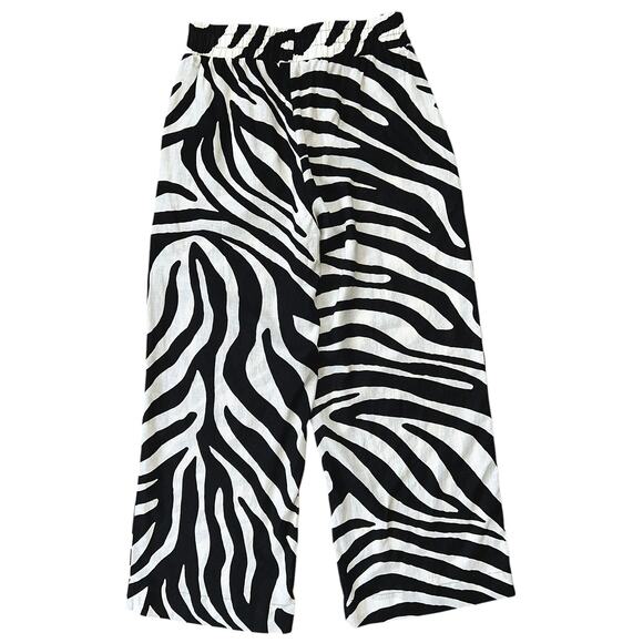 Rachel Zoe Zebra Print Linen Blend Wide-Leg Palazzo Pants Women's XS - Picture 5 of 7